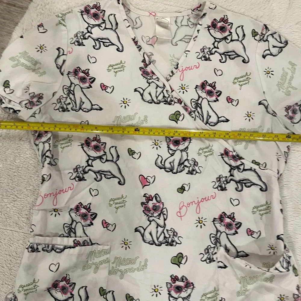 Disney Aristocats Marie Print Top with Pink and Black Accents - Picture 1 of 2